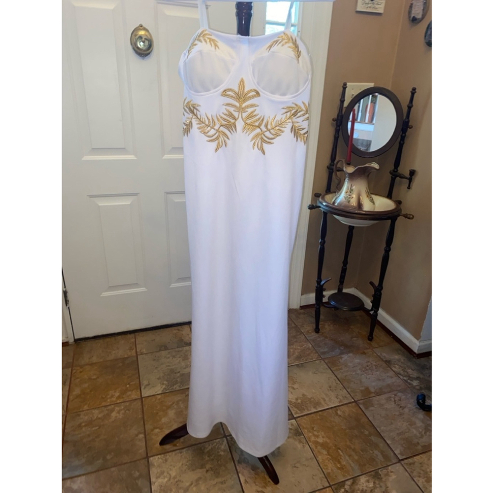 Women boutique Dress XL White Gold